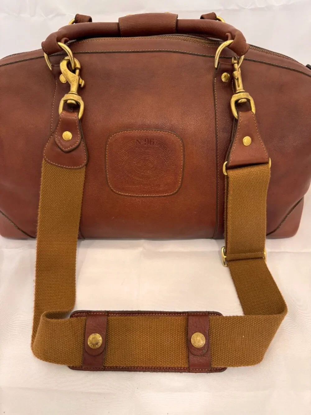 Ghurka Cavalier No. 96 Vintage Chestnut Leather Duffel Bag